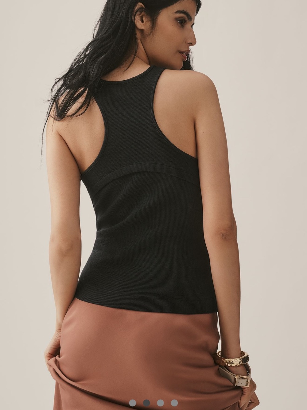 By Anthropologie snap racer tank black  medium - Picture 2 of 5